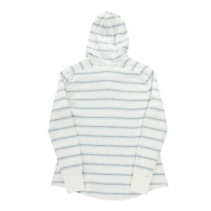 Pull femme manches longues blanc Ralph Lauren Motif a rayures Col Montant