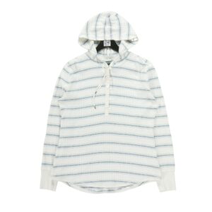 Pull femme manches longues blanc Ralph Lauren Motif a rayures Col Montant