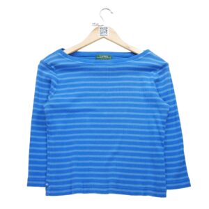 Pull femme manches longues bleu Lauren Ralph Lauren Motif a rayures Col Rond