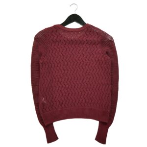 Pull femme manches longues bordeaux Vintage Col Rond