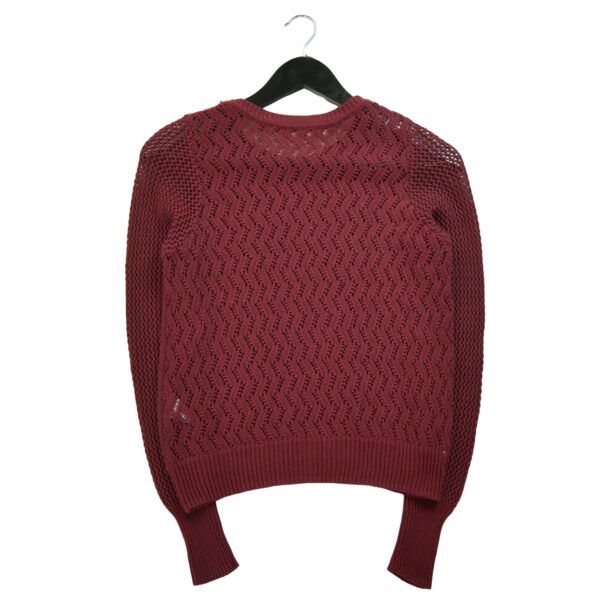Pull femme manches longues bordeaux Vintage Col Rond