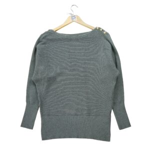 Pull femme manches longues gris Lauren Ralph Lauren Col Rond