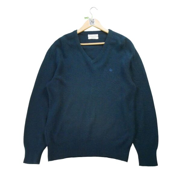 Pull femme manches longues marine Dior Col V