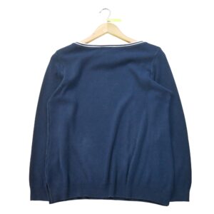 Pull femme manches longues marine Lauren Ralph Lauren Col Rond