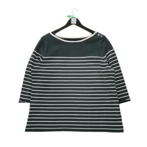 Pull femme manches longues marine Polo Ralph Lauren Motif a rayures Col Rond