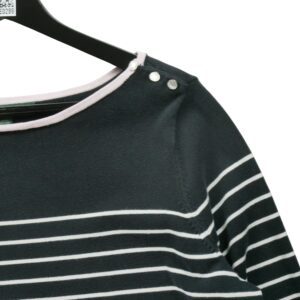 Pull femme manches longues marine Polo Ralph Lauren Motif a rayures Col Rond
