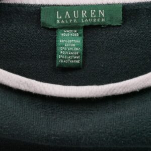 Pull femme manches longues marine Polo Ralph Lauren Motif a rayures Col Rond