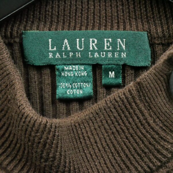 Pull femme manches longues marron Lauren Ralph Lauren Col Rond