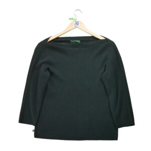 Pull femme manches longues noir Lauren Ralph Lauren Col Rond