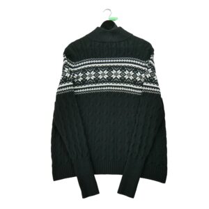 Pull femme manches longues noir Lauren Ralph Lauren Motif a motifs Col Montant