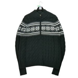 Pull femme manches longues noir Lauren Ralph Lauren Motif a motifs Col Montant