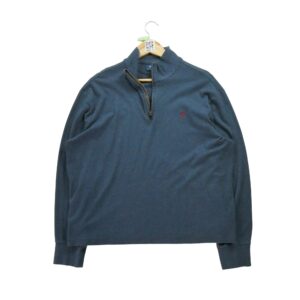 Pull homme manches longues marine Polo Ralph Lauren Col Montant