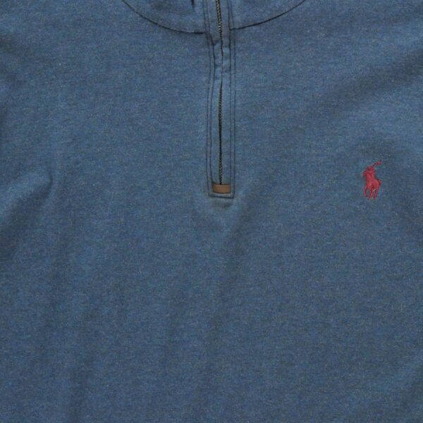 Pull homme manches longues marine Polo Ralph Lauren Col Montant