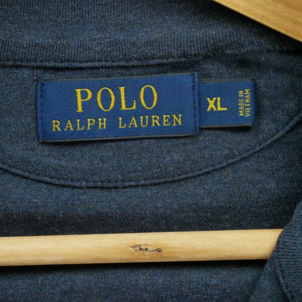 Pull homme manches longues marine Polo Ralph Lauren Col Montant