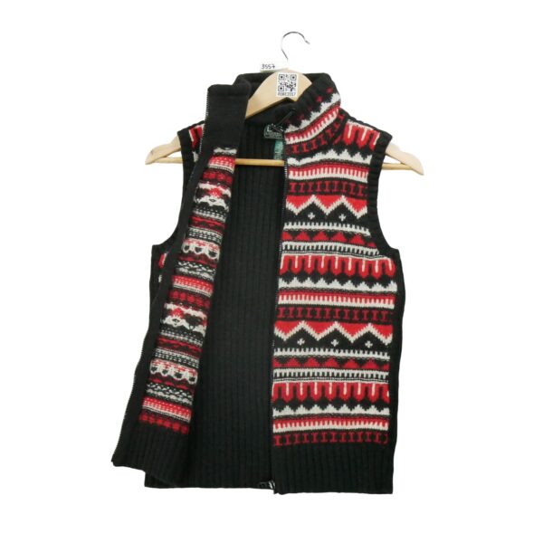 Pull homme sans manches noir Lauren Ralph Lauren Motif imprime Col Montant
