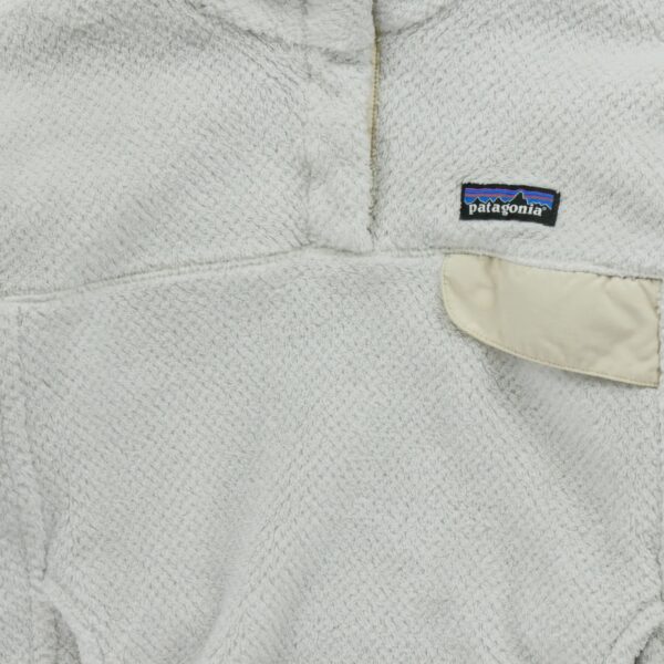 Pull polaires femme manches longues blanc Patagonia Col Montant