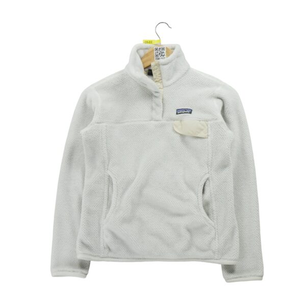 Pull polaires femme manches longues blanc Patagonia Col Montant