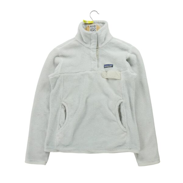Pull polaires femme manches longues blanc Patagonia Col Rond