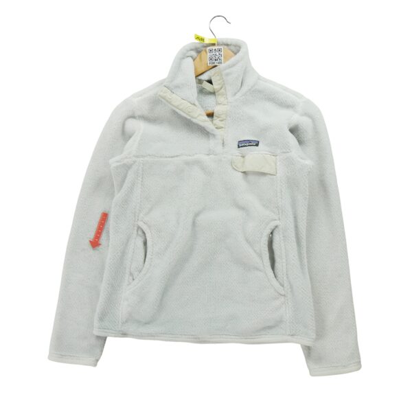 Pull polaires femme manches longues blanc Patagonia Col Rond