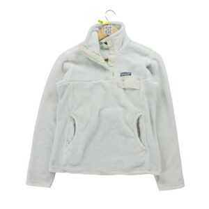 Pull polaires femme manches longues blanc Patagonia Col Rond