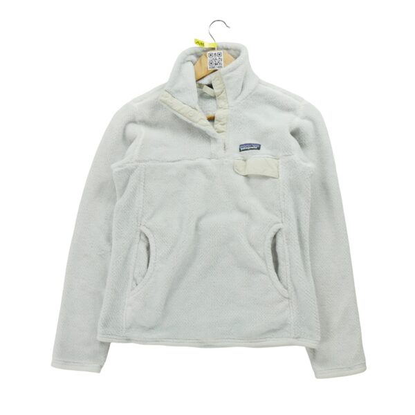 Pull polaires femme manches longues blanc Patagonia Col Rond