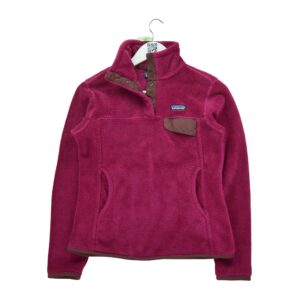 Pull polaires femme manches longues bordeaux Patagonia Col Montant