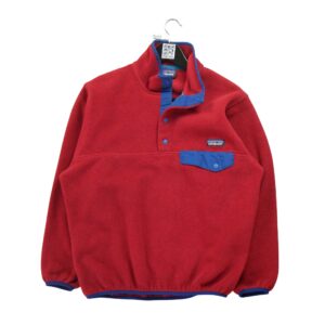 Pull polaires femme manches longues rouge Patagonia Col Montant