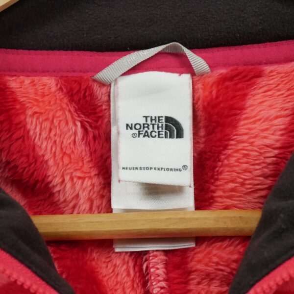 Pull polaires femme manches longues rouge The North Face Motif a rayures Col Montant
