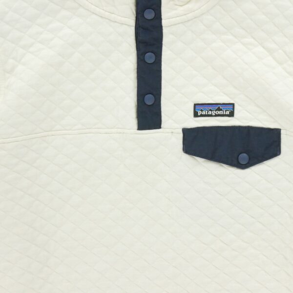 Pull polaires homme manches longues blanc Patagonia Col Montant