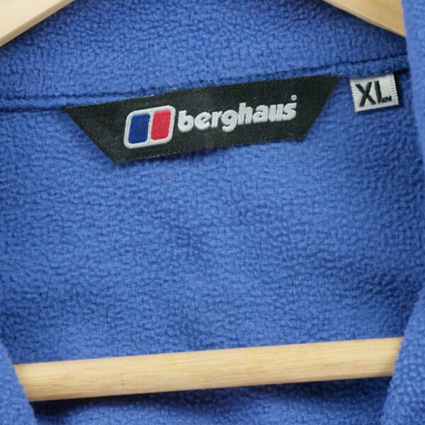 Pull polaires homme manches longues bleu Berghaus Col Montant