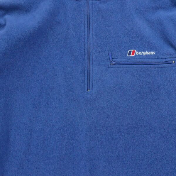 Pull polaires homme manches longues bleu Berghaus Col Montant