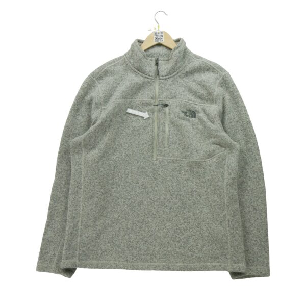 Pull polaires homme manches longues gris The North Face Col Montant