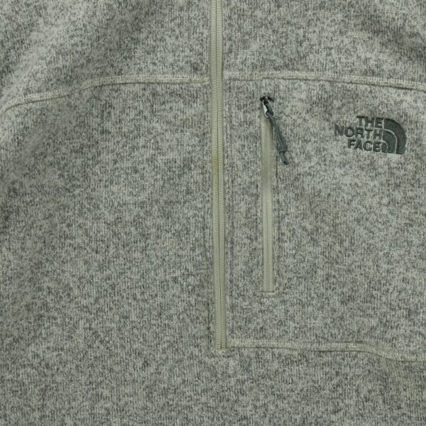 Pull polaires homme manches longues gris The North Face Col Montant