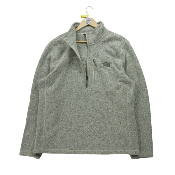 Pull polaires homme manches longues gris The North Face Col Montant