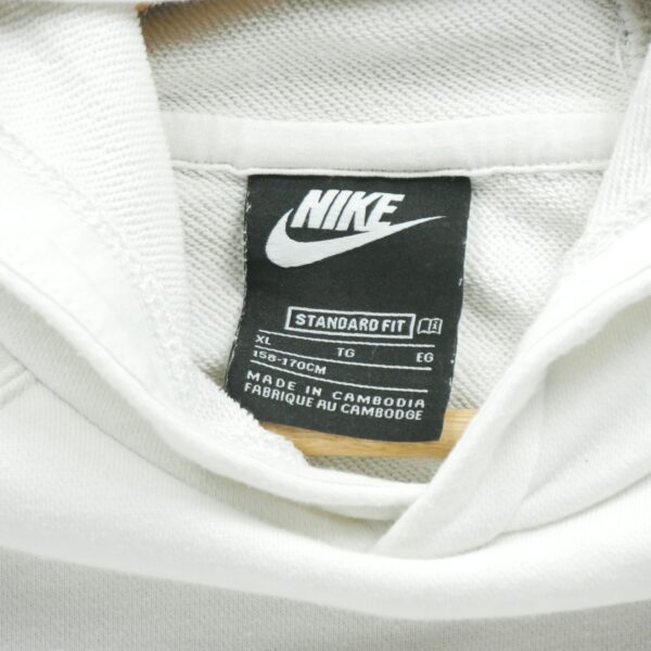 Sweat a capuche enfant manches longues blanc Nike Motif imprime Col Rond