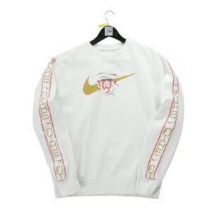 Sweat a capuche homme manches longues blanc Nike Motif imprime Col Rond