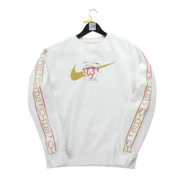 Sweat a capuche homme manches longues blanc Nike Motif imprime Col Rond