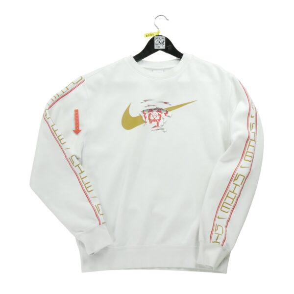 Sweat a capuche homme manches longues blanc Nike Motif imprime Col Rond