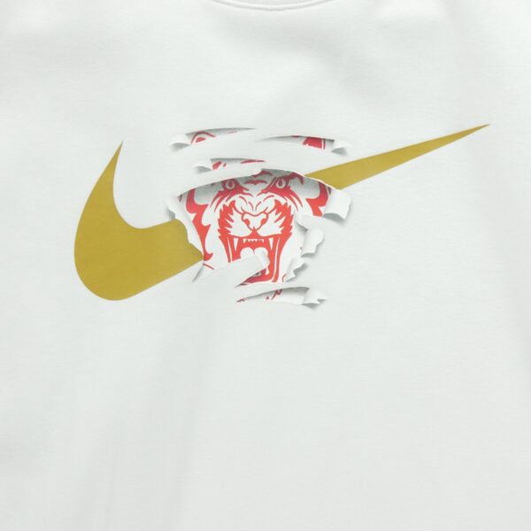 Sweat a capuche homme manches longues blanc Nike Motif imprime Col Rond