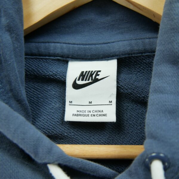 Sweat a capuche homme manches longues bleu Nike Col Montant
