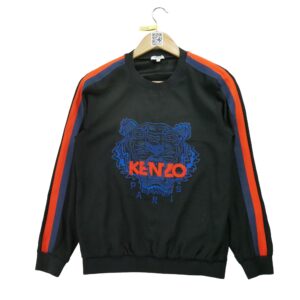 Sweat femme manches longues noir Kenzo Motif brode Col Rond