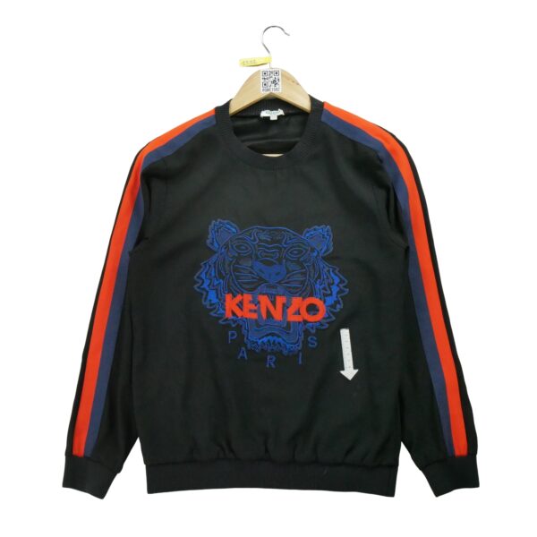 Sweat femme manches longues noir Kenzo Motif brode Col Rond