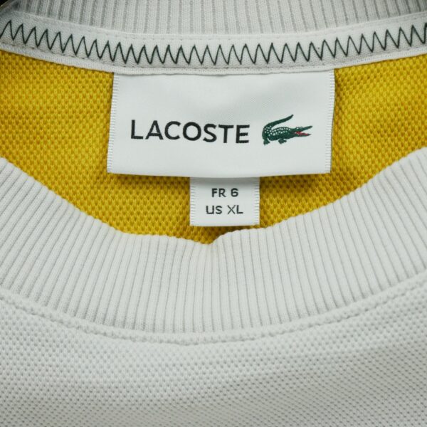 Sweat homme manches longues jaune Lacoste Col Rond