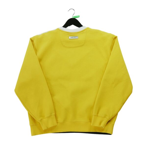 Sweat homme manches longues jaune Lacoste Col Rond