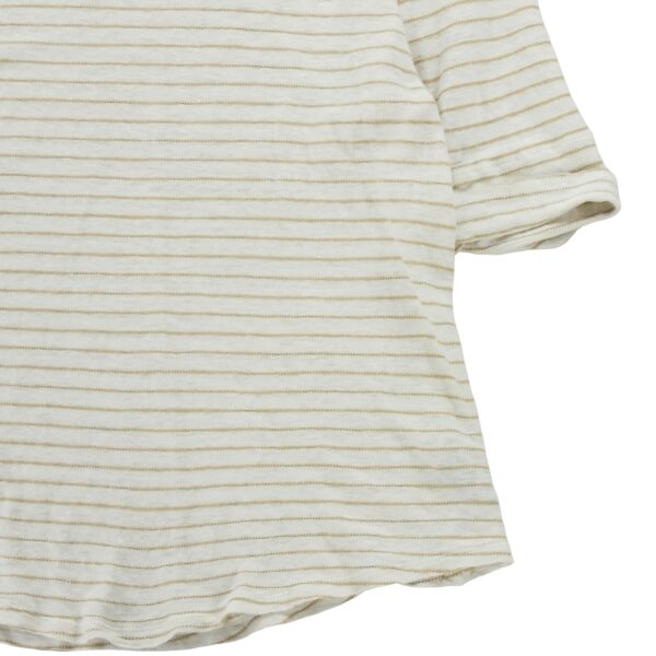 T shirt manches courtes femme blanc Ralph Lauren Motif a rayures Col Rond