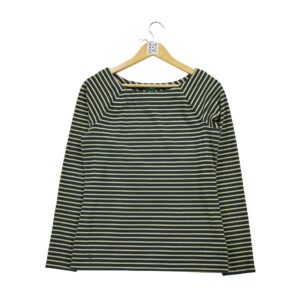 T shirt manches longues femme noir Lauren Ralph Lauren Motif a rayures Col Rond