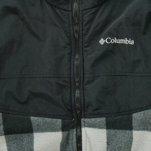 Veste polaires homme manches longues noir Columbia Motif a carreaux Col Montant