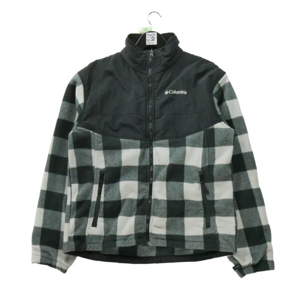 Veste polaires homme manches longues noir Columbia Motif a carreaux Col Montant