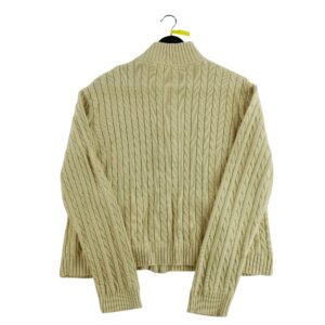 Gilet femme manches longues beige Lauren Ralph Lauren Col Montant