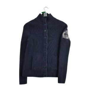 Gilet femme manches longues marine Lauren Ralph Lauren Col Montant